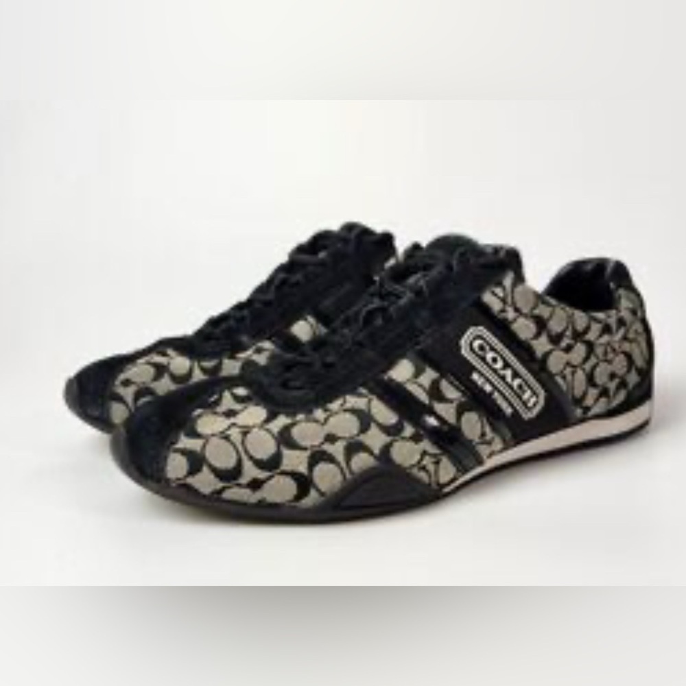 Coach Remonna Signature Jacquard Suede Quiet Luxury Sneakers Size 6.5